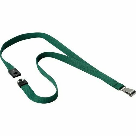 DURABLE OFFICE PRODUCTS LANYARD, TEXTILE, 0.5IN, DKGRN, 10PK DBL812732